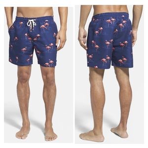 Sperry Top-Sider® Flamingo Print Swim Trunks M